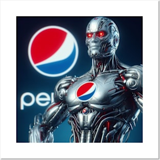 Cyborg Pepsi Man Posters and Art